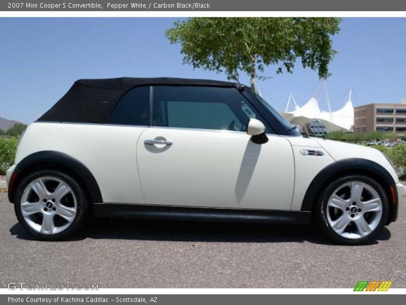 Pepper White / Carbon Black/Black 2007 Mini Cooper S Convertible