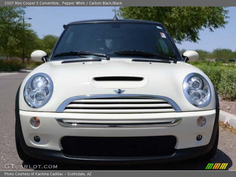 Pepper White / Carbon Black/Black 2007 Mini Cooper S Convertible