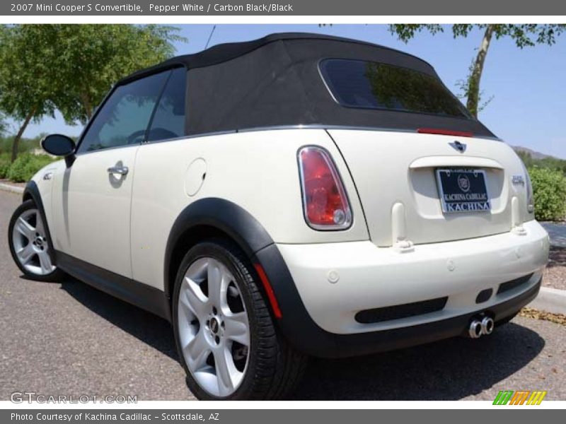 Pepper White / Carbon Black/Black 2007 Mini Cooper S Convertible