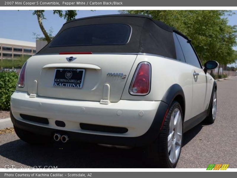 Pepper White / Carbon Black/Black 2007 Mini Cooper S Convertible