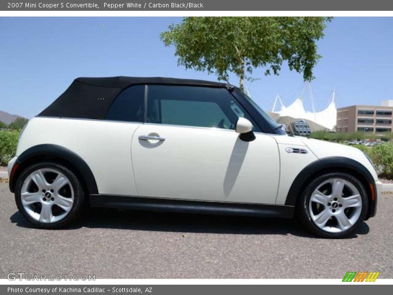 Pepper White / Carbon Black/Black 2007 Mini Cooper S Convertible