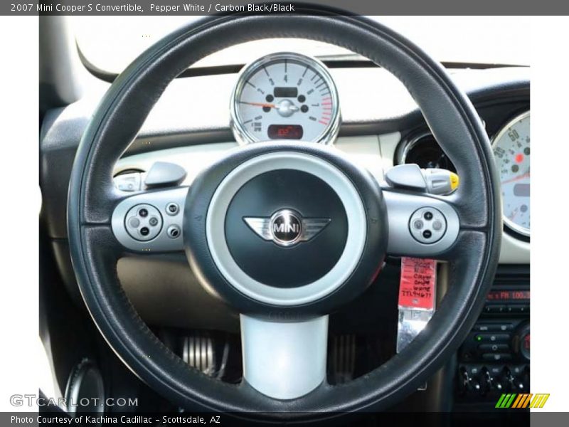 Pepper White / Carbon Black/Black 2007 Mini Cooper S Convertible