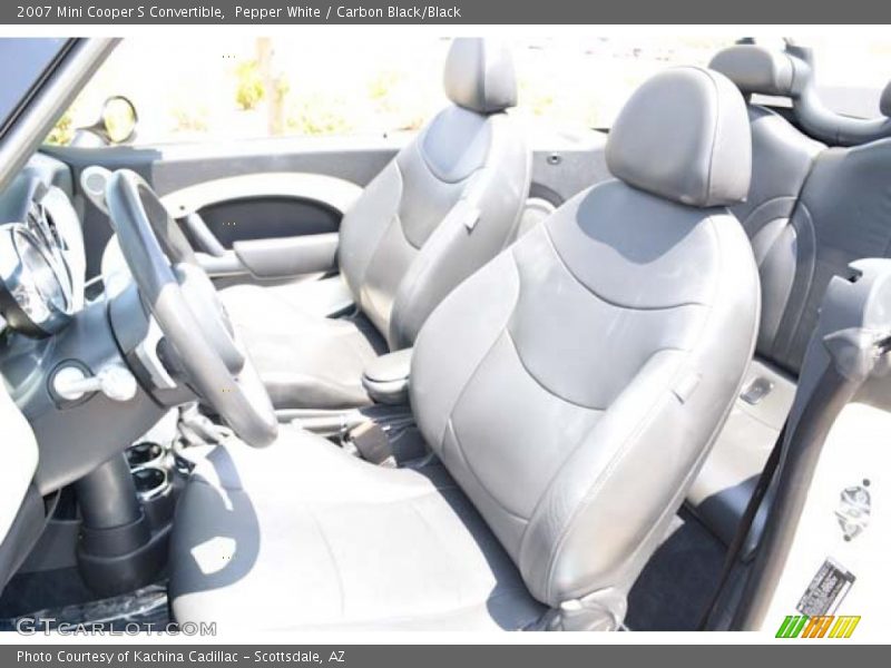 Pepper White / Carbon Black/Black 2007 Mini Cooper S Convertible