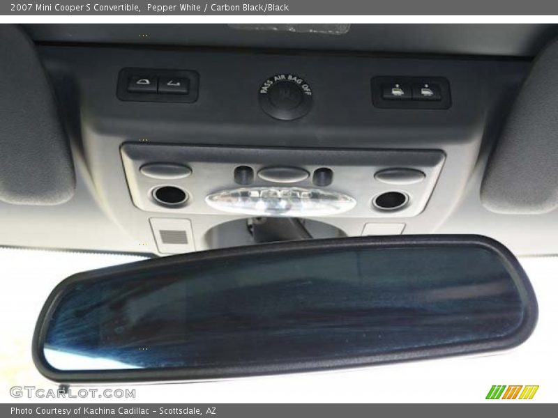 Pepper White / Carbon Black/Black 2007 Mini Cooper S Convertible