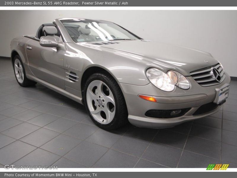 Pewter Silver Metallic / Ash 2003 Mercedes-Benz SL 55 AMG Roadster