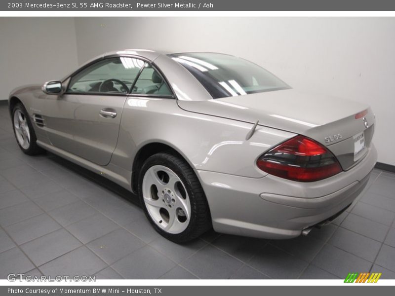 Pewter Silver Metallic / Ash 2003 Mercedes-Benz SL 55 AMG Roadster
