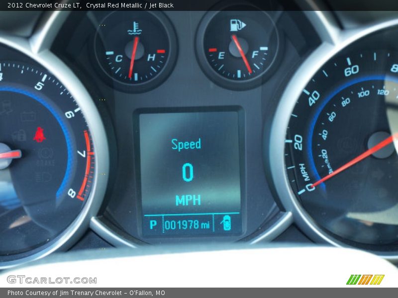 Crystal Red Metallic / Jet Black 2012 Chevrolet Cruze LT