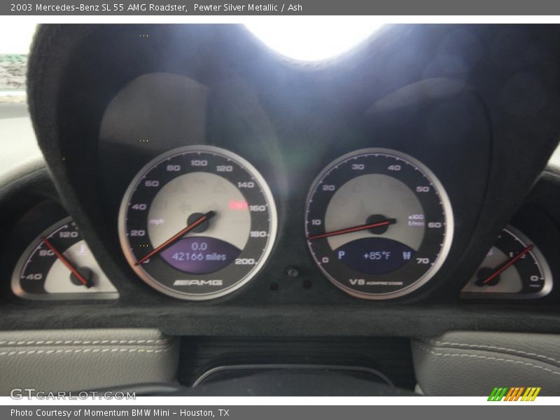Pewter Silver Metallic / Ash 2003 Mercedes-Benz SL 55 AMG Roadster