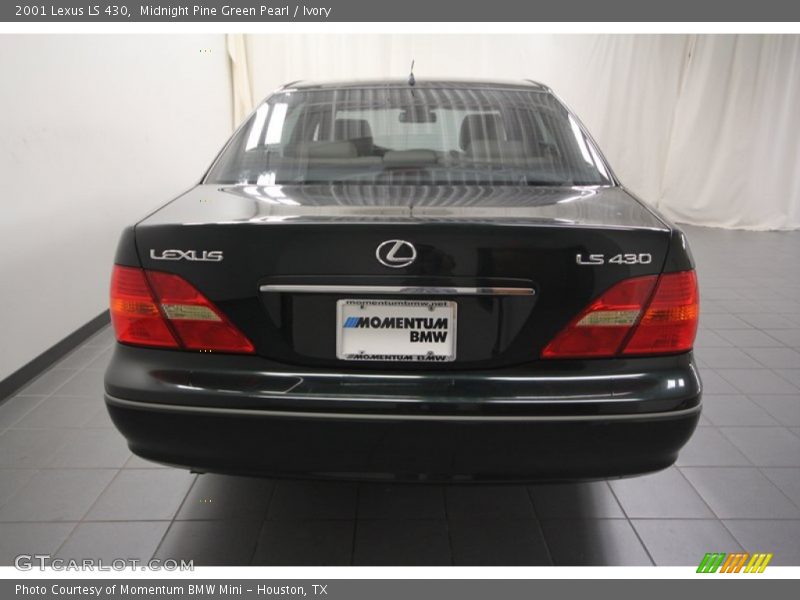 Midnight Pine Green Pearl / Ivory 2001 Lexus LS 430