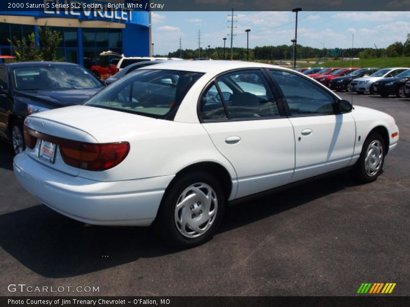 Bright White / Gray 2000 Saturn S Series SL2 Sedan
