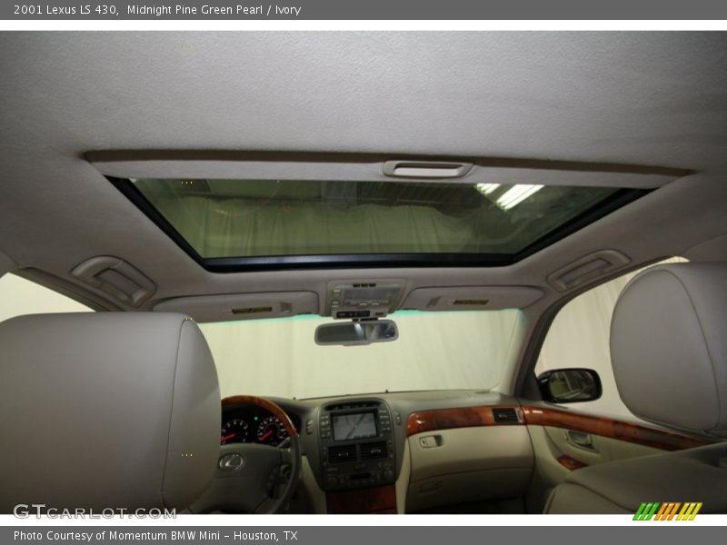 Midnight Pine Green Pearl / Ivory 2001 Lexus LS 430