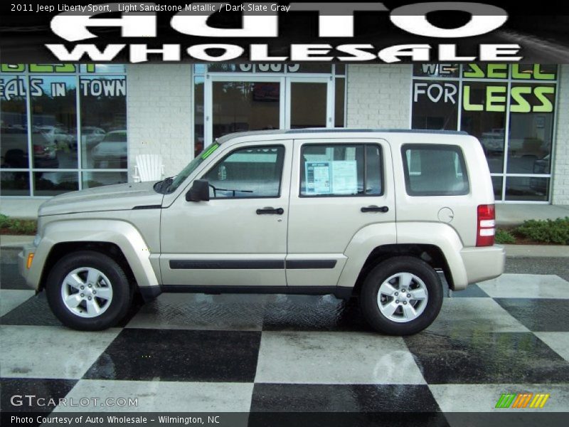 Light Sandstone Metallic / Dark Slate Gray 2011 Jeep Liberty Sport