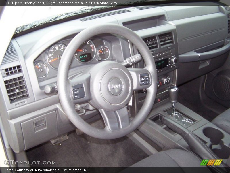 Light Sandstone Metallic / Dark Slate Gray 2011 Jeep Liberty Sport