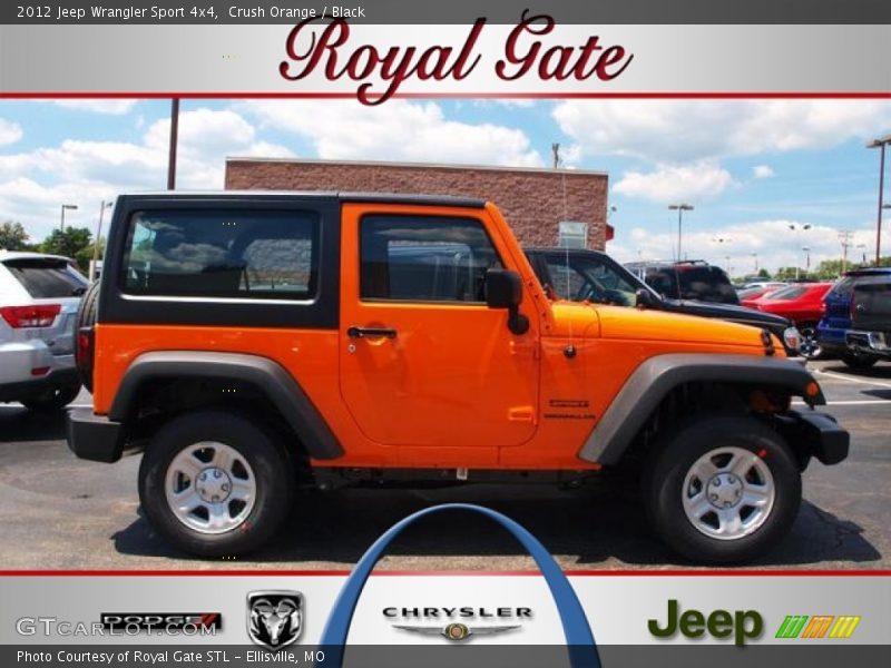 Crush Orange / Black 2012 Jeep Wrangler Sport 4x4