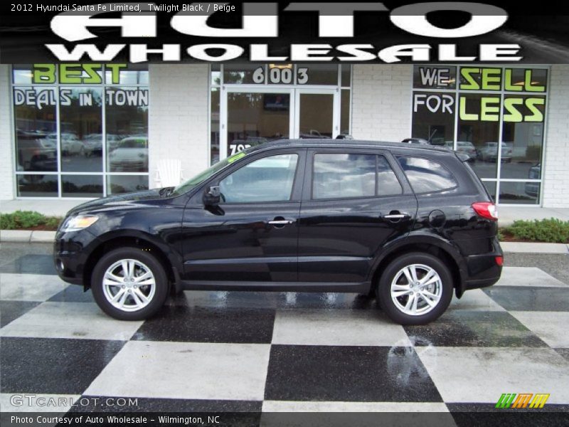Twilight Black / Beige 2012 Hyundai Santa Fe Limited