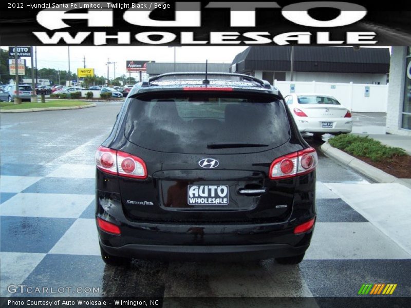 Twilight Black / Beige 2012 Hyundai Santa Fe Limited