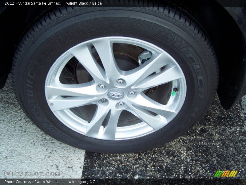 Twilight Black / Beige 2012 Hyundai Santa Fe Limited