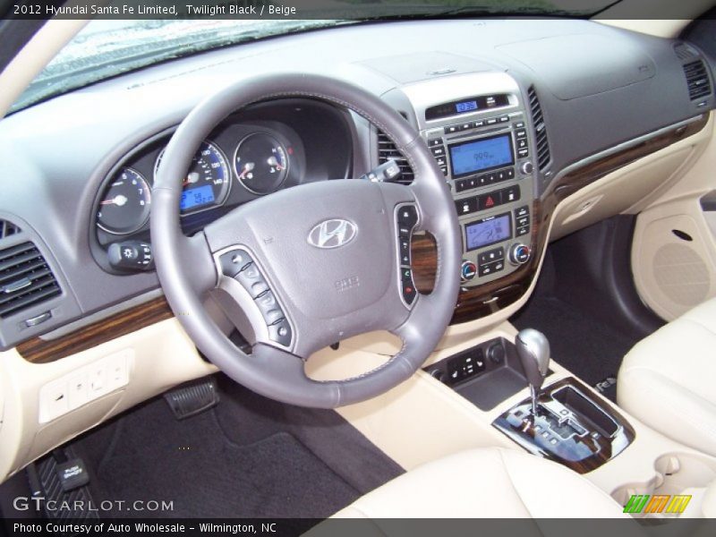 Twilight Black / Beige 2012 Hyundai Santa Fe Limited