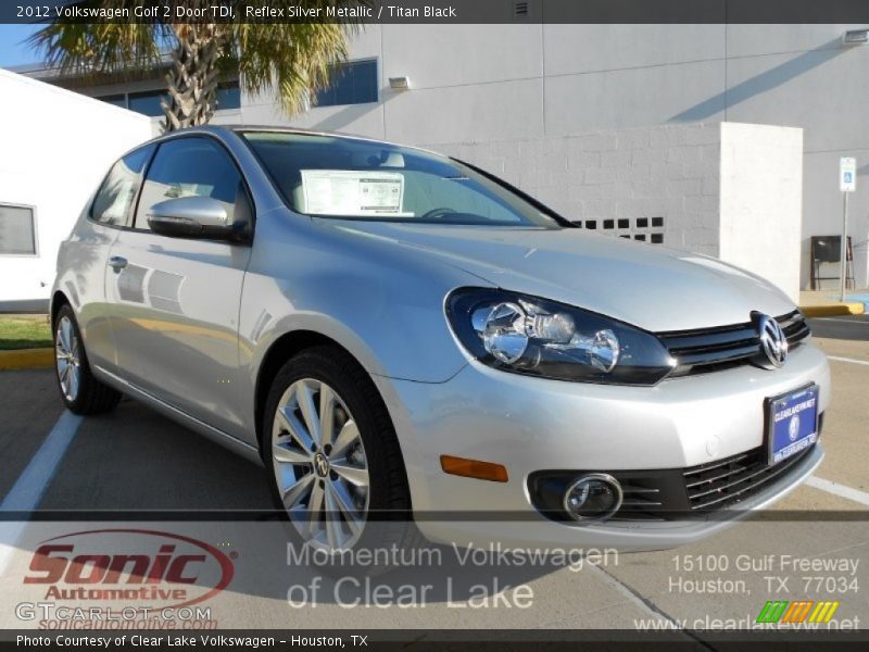 Reflex Silver Metallic / Titan Black 2012 Volkswagen Golf 2 Door TDI