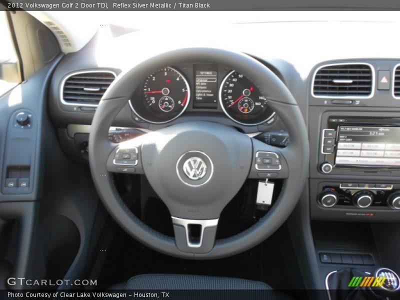 Reflex Silver Metallic / Titan Black 2012 Volkswagen Golf 2 Door TDI