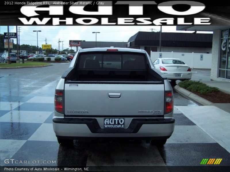 Alabaster Silver Metallic / Gray 2012 Honda Ridgeline RTL