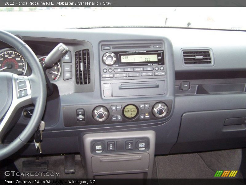 Alabaster Silver Metallic / Gray 2012 Honda Ridgeline RTL