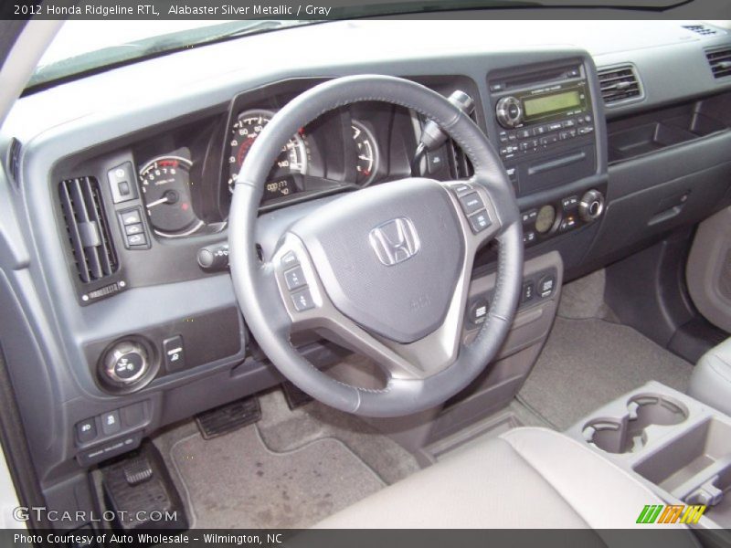 Alabaster Silver Metallic / Gray 2012 Honda Ridgeline RTL