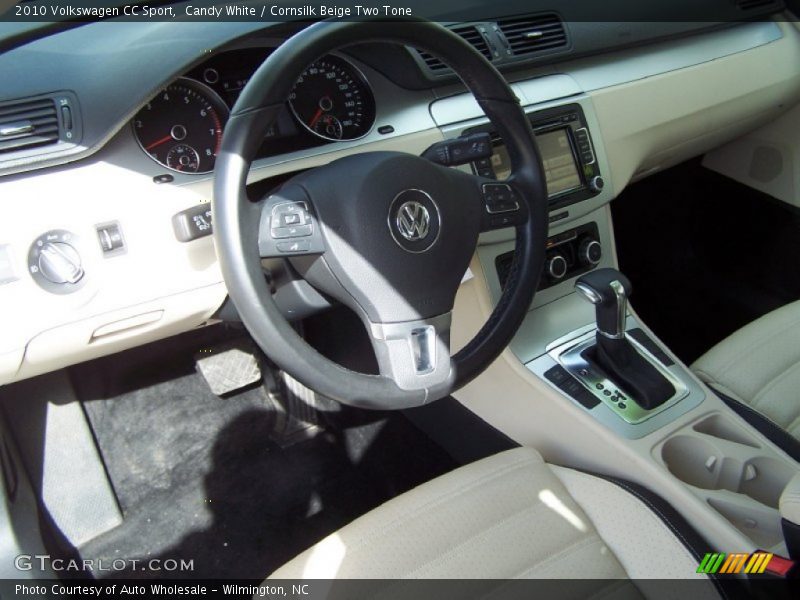 Candy White / Cornsilk Beige Two Tone 2010 Volkswagen CC Sport