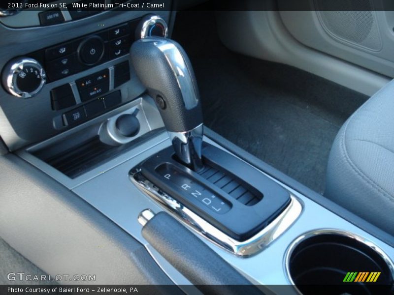 White Platinum Tri-Coat / Camel 2012 Ford Fusion SE