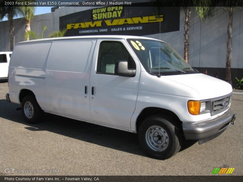 Oxford White / Medium Flint 2003 Ford E Series Van E150 Commercial