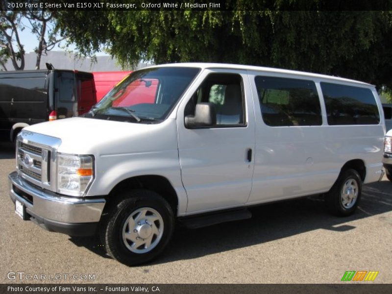 Oxford White / Medium Flint 2010 Ford E Series Van E150 XLT Passenger