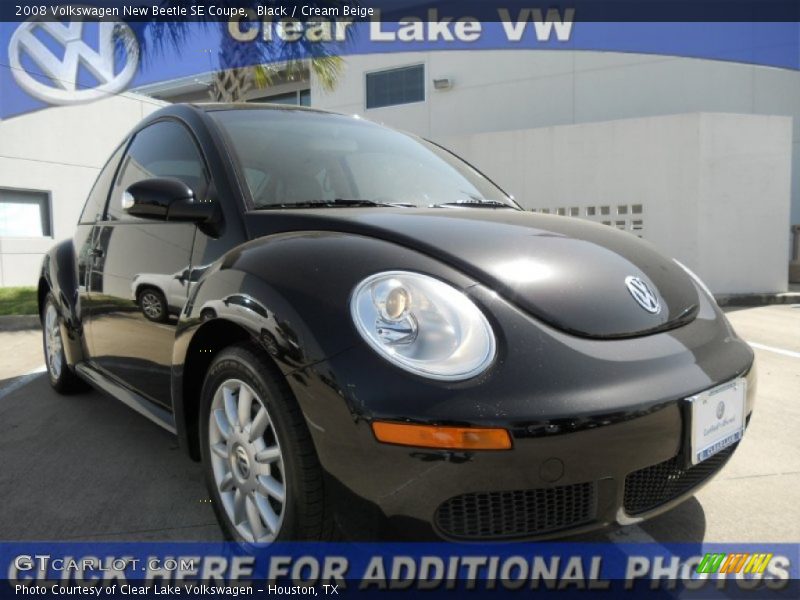 Black / Cream Beige 2008 Volkswagen New Beetle SE Coupe