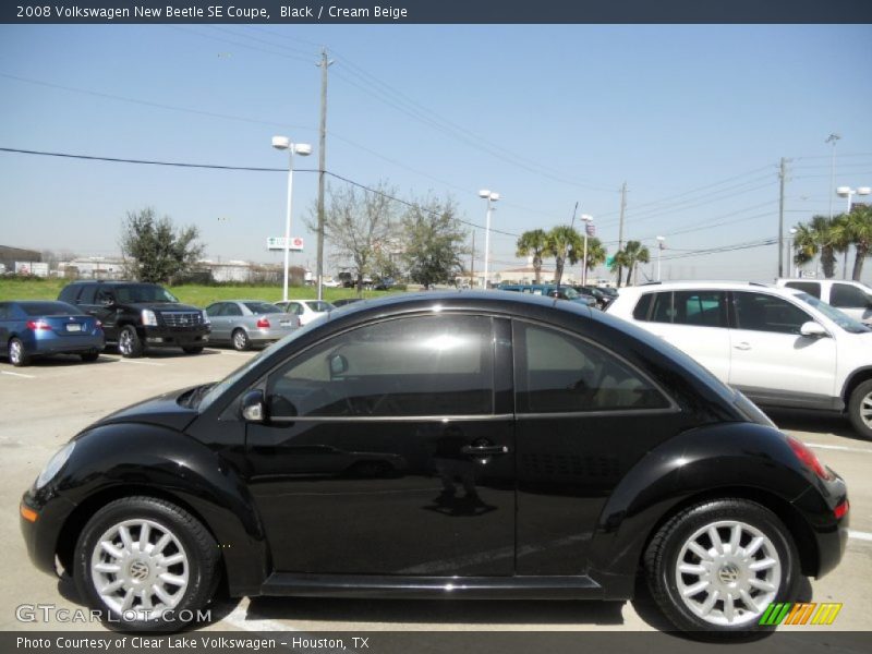 Black / Cream Beige 2008 Volkswagen New Beetle SE Coupe