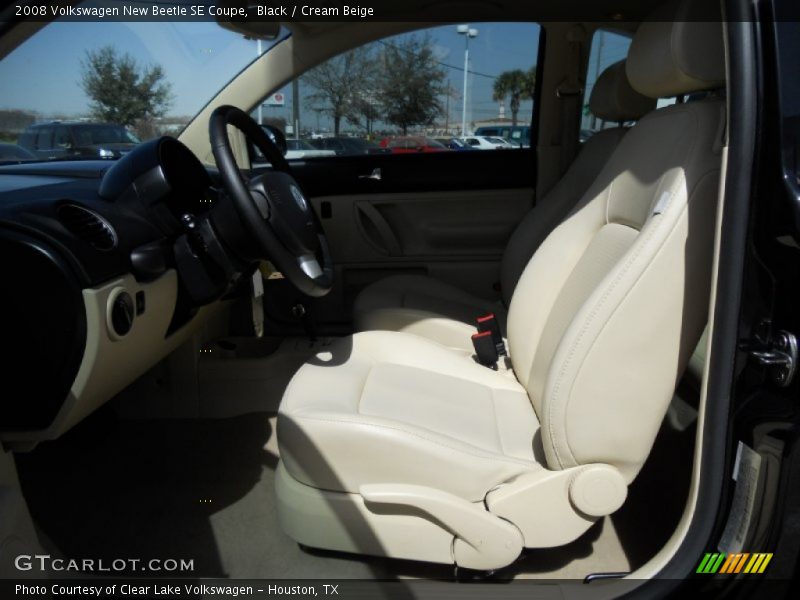 Black / Cream Beige 2008 Volkswagen New Beetle SE Coupe