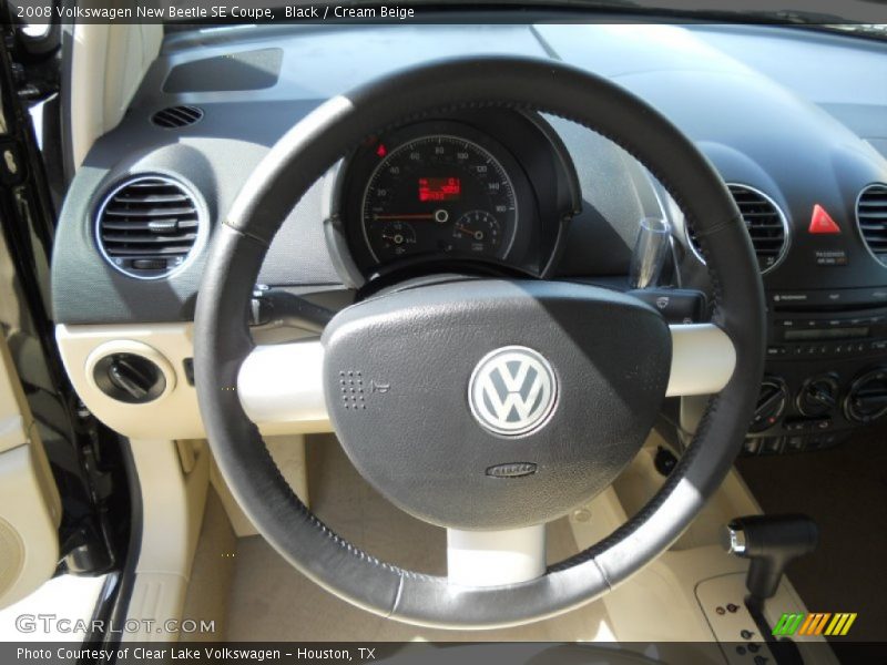 Black / Cream Beige 2008 Volkswagen New Beetle SE Coupe