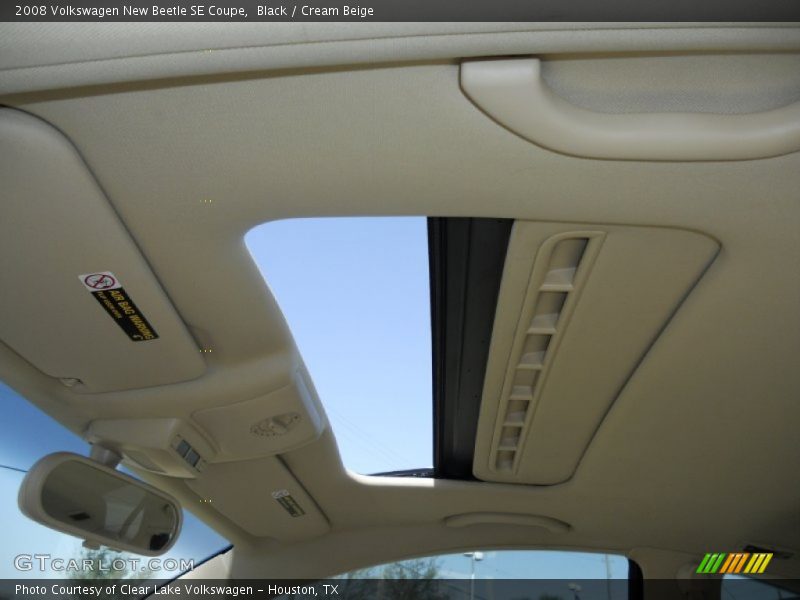 Black / Cream Beige 2008 Volkswagen New Beetle SE Coupe
