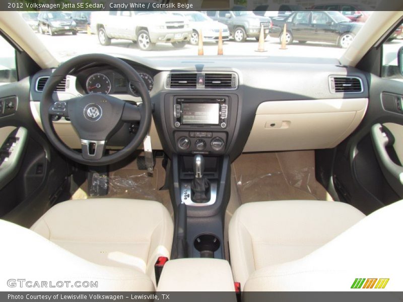 Candy White / Cornsilk Beige 2012 Volkswagen Jetta SE Sedan