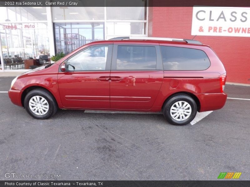 Claret Red / Gray 2012 Kia Sedona LX