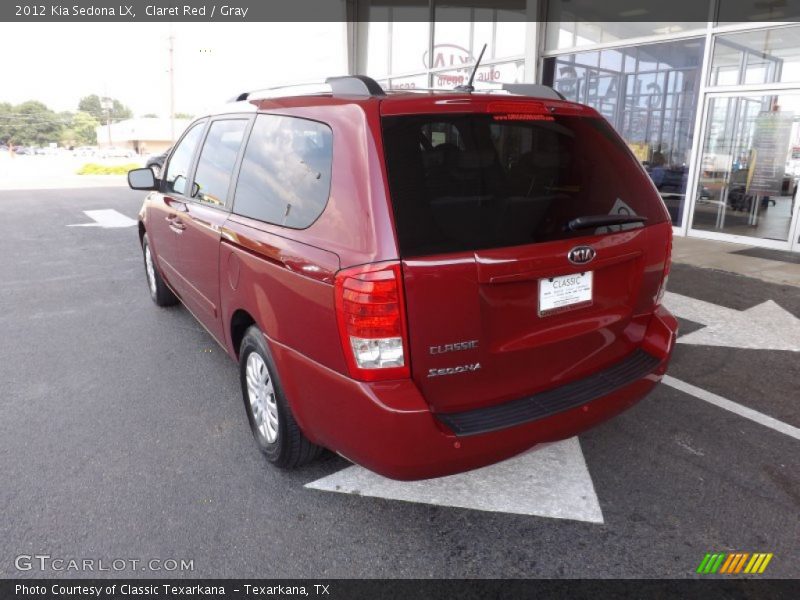 Claret Red / Gray 2012 Kia Sedona LX