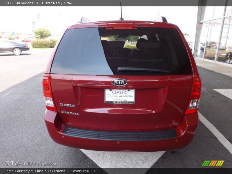 Claret Red / Gray 2012 Kia Sedona LX
