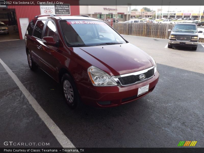 Claret Red / Gray 2012 Kia Sedona LX