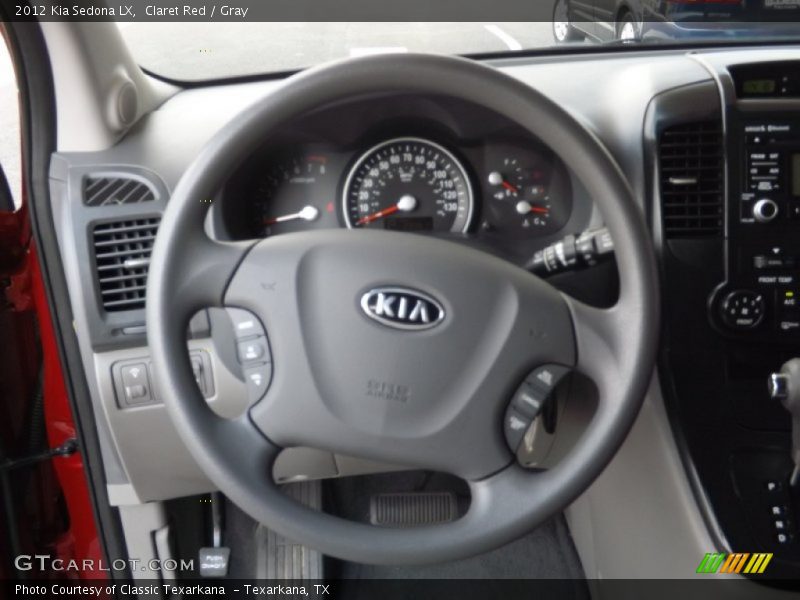 Claret Red / Gray 2012 Kia Sedona LX