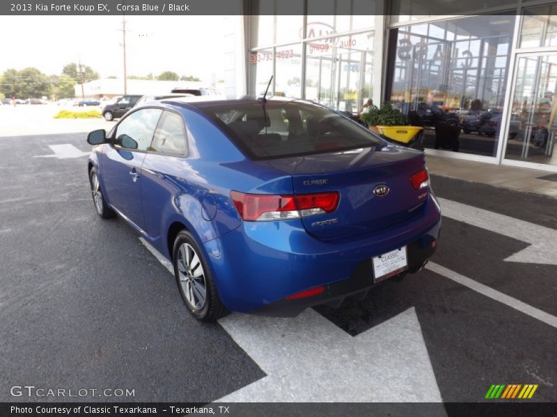 Corsa Blue / Black 2013 Kia Forte Koup EX