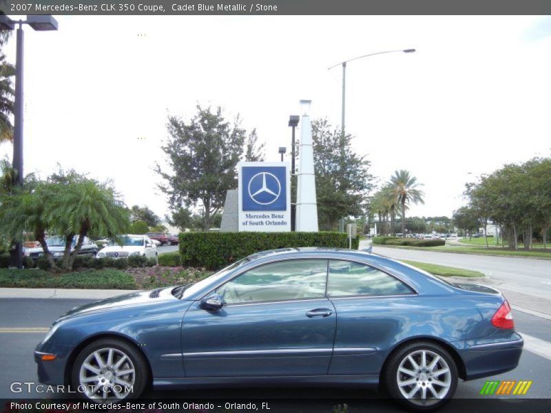 Cadet Blue Metallic / Stone 2007 Mercedes-Benz CLK 350 Coupe