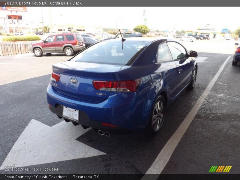 Corsa Blue / Black 2013 Kia Forte Koup EX