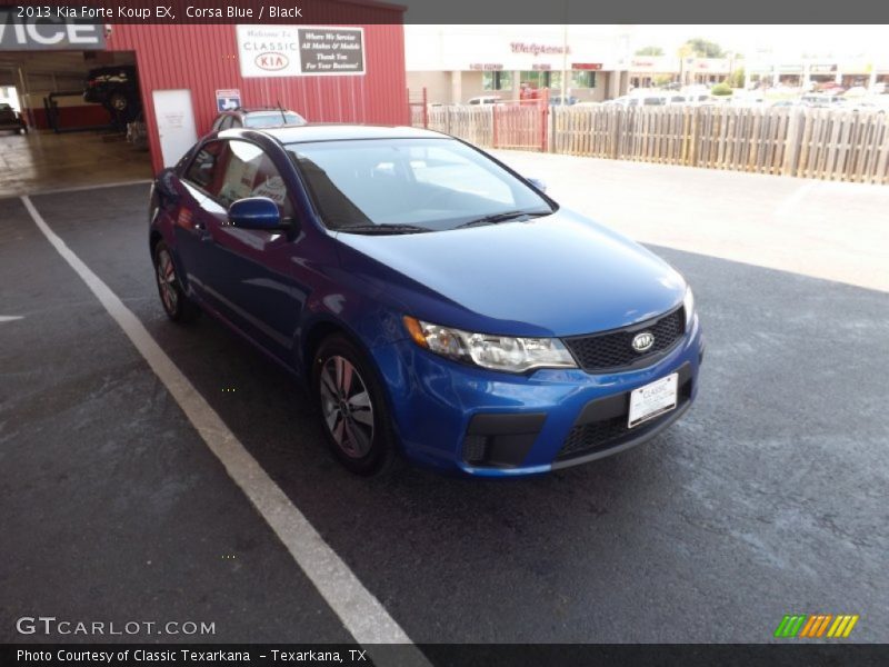 Corsa Blue / Black 2013 Kia Forte Koup EX