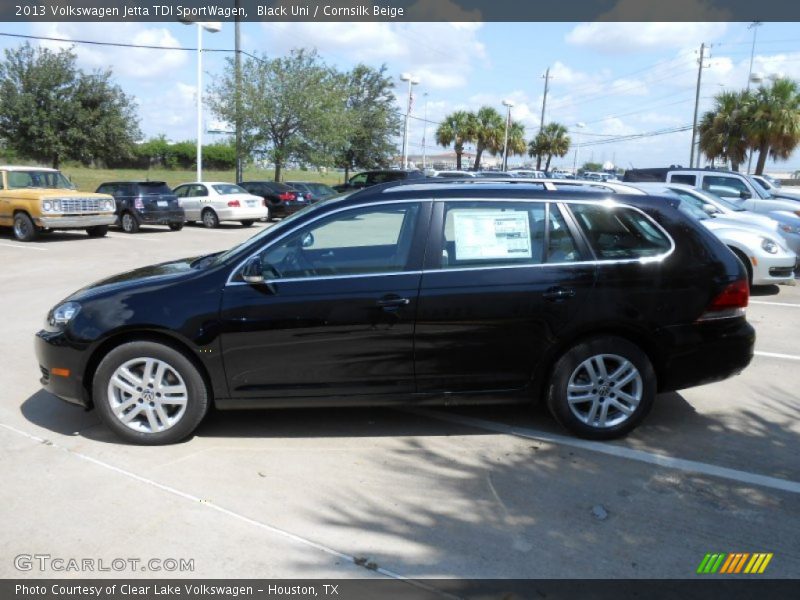 Black Uni / Cornsilk Beige 2013 Volkswagen Jetta TDI SportWagen