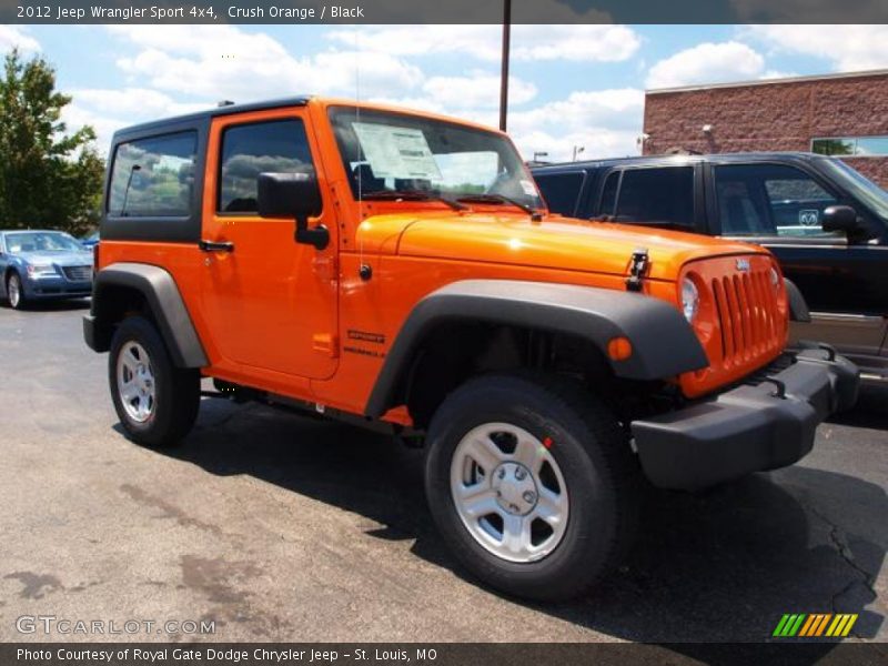 Crush Orange / Black 2012 Jeep Wrangler Sport 4x4