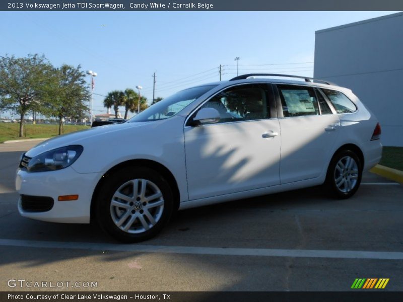 Candy White / Cornsilk Beige 2013 Volkswagen Jetta TDI SportWagen