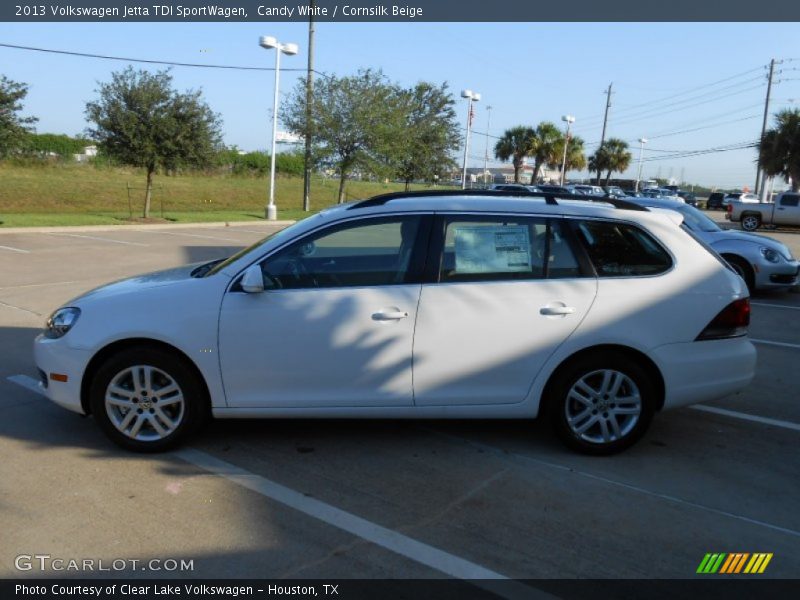 Candy White / Cornsilk Beige 2013 Volkswagen Jetta TDI SportWagen